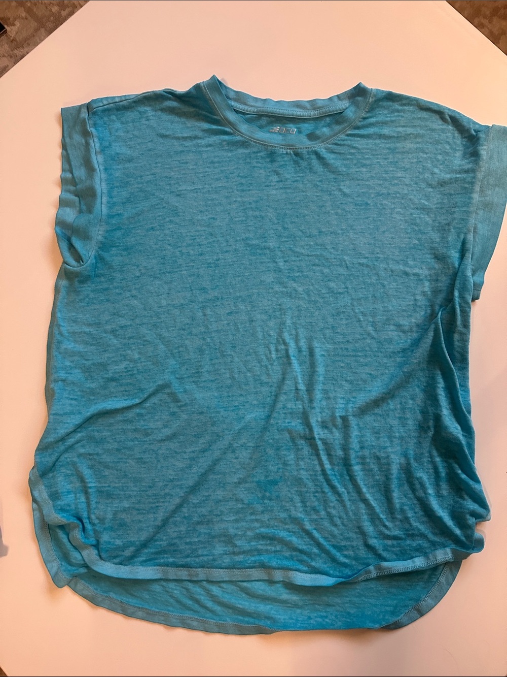 bcg Turquoise Cap Sleeve Crewneck Tee